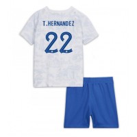 Maglie da calcio Francia Theo Hernandez #22 Seconda Maglia Bambino Mondiali 2022 Manica Corta (+ Pantaloni corti)